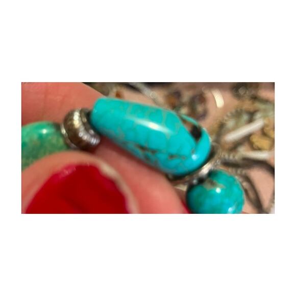 Artisan Necklace Jasper Turquoise Beads Boho Southwestern Style - Picture 16 of 16